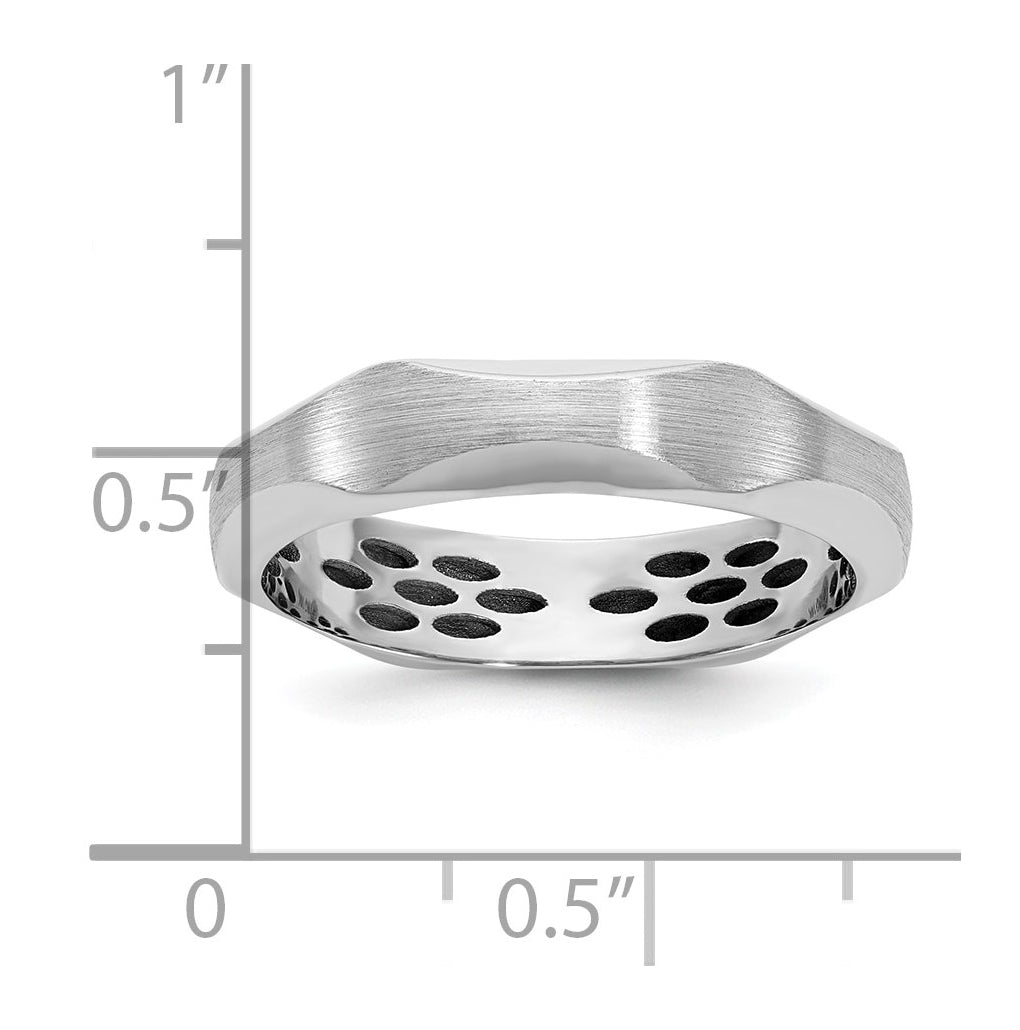 14k Yellow Or White Gold  IB Goodman Mens Satin 4.7mm Ring