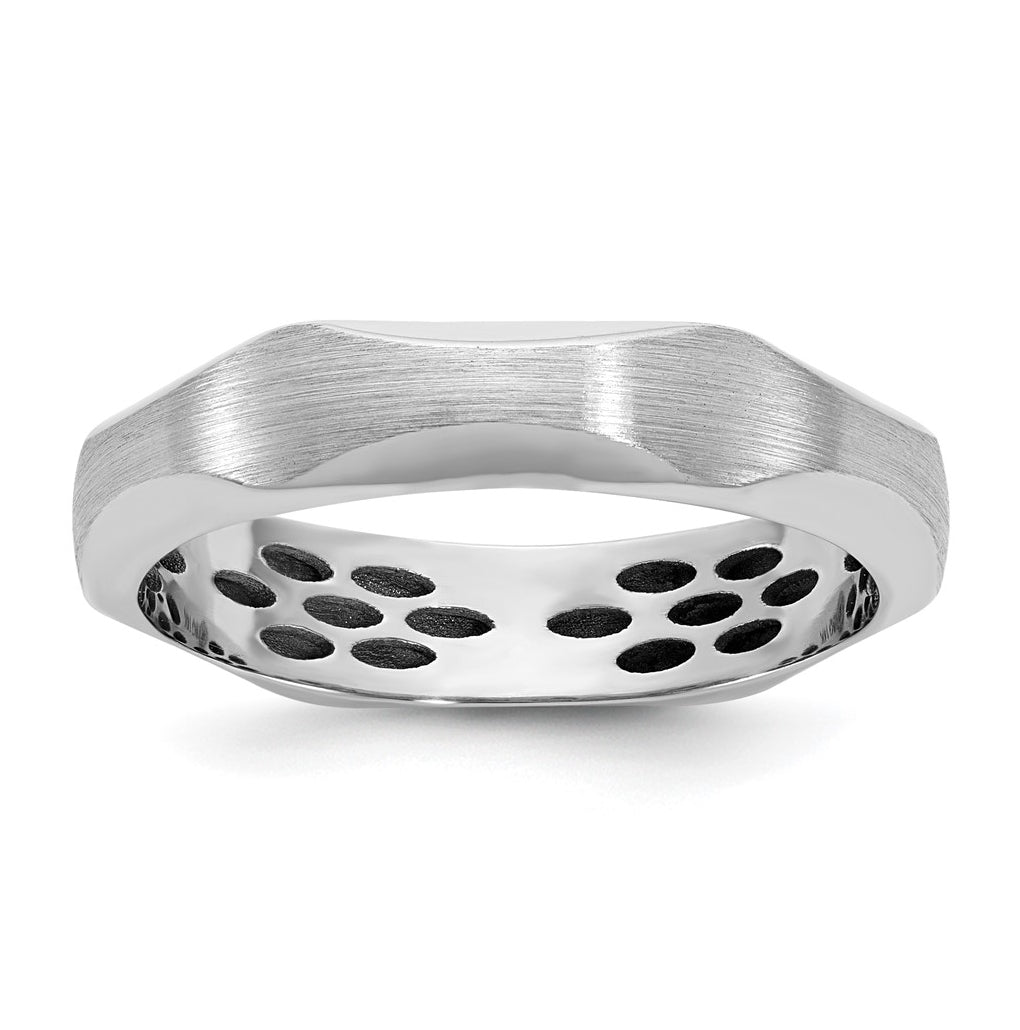 14k Yellow Or White Gold  IB Goodman Mens Satin 4.7mm Ring
