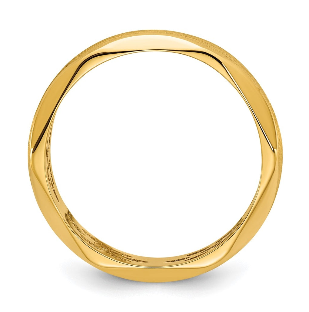 14k Yellow Or White Gold  IB Goodman Mens Satin 4.7mm Ring