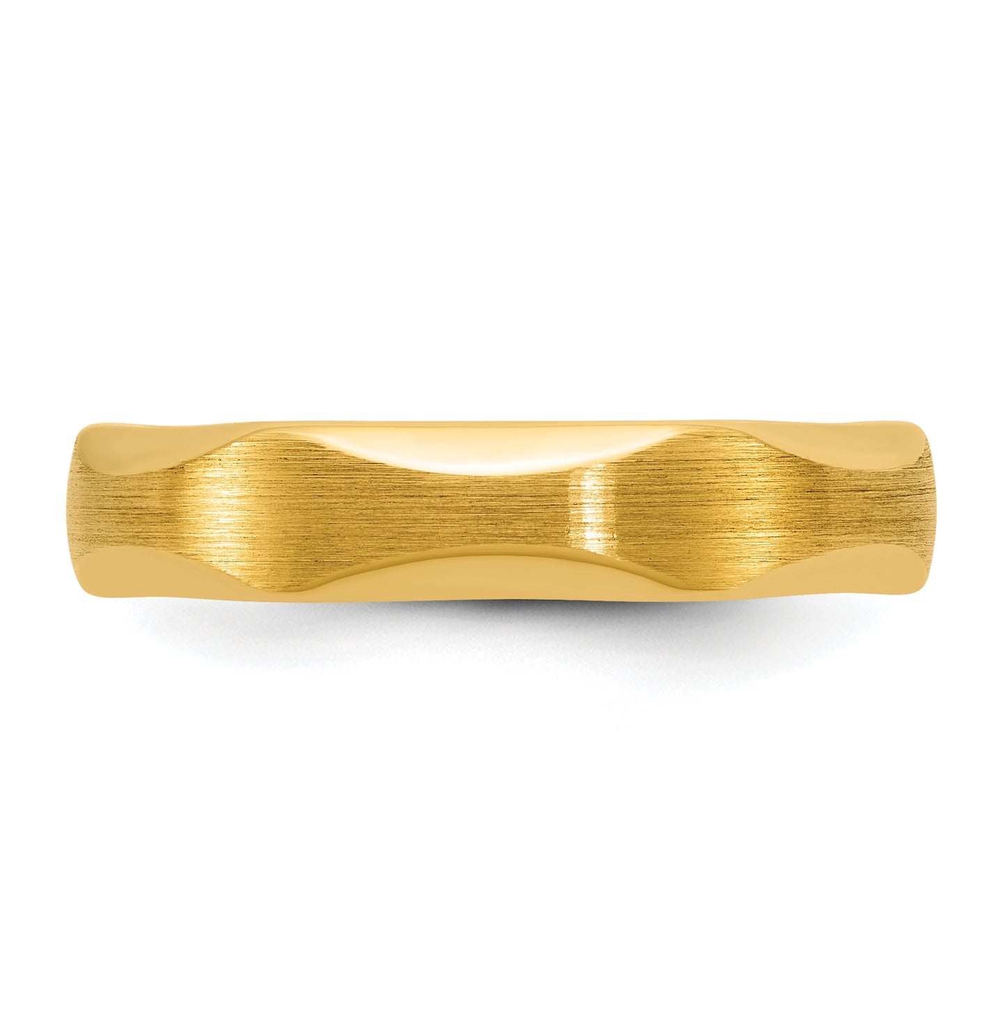 14k Yellow Or White Gold  IB Goodman Mens Satin 4.7mm Ring