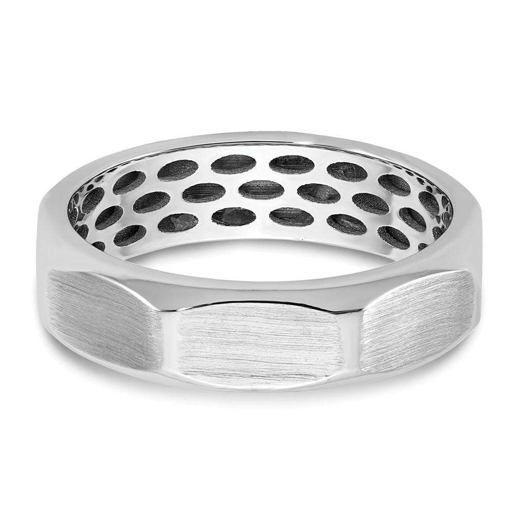 14K Yellow Or White Gold IB Goodman Mens Satin Complete .03ct Diamond Ring