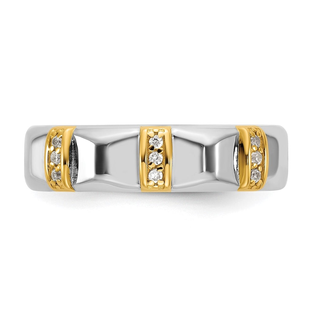 14k Yellow Or White Gold IB Goodman Mens Satin Complete 1/15ct Diamond Ring