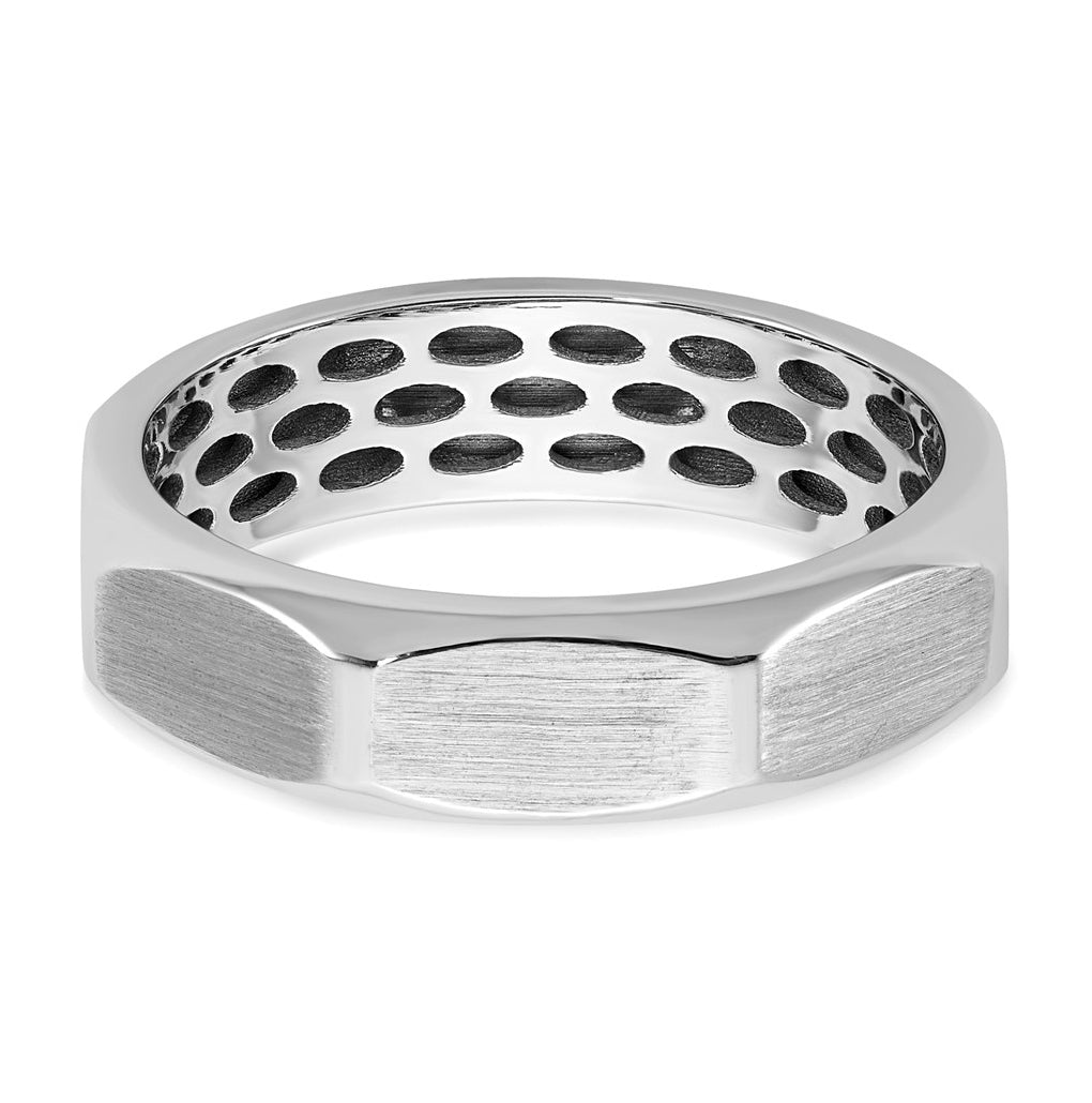 14K Yellow Or White Gold IB Goodman Mens Satin Complete 1/8ct Diamond Ring