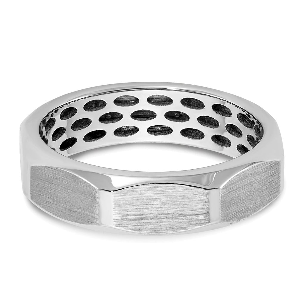 14k Yellow Or White Gold IB Goodman Mens Satin Complete 1/20ct Diamond Ring