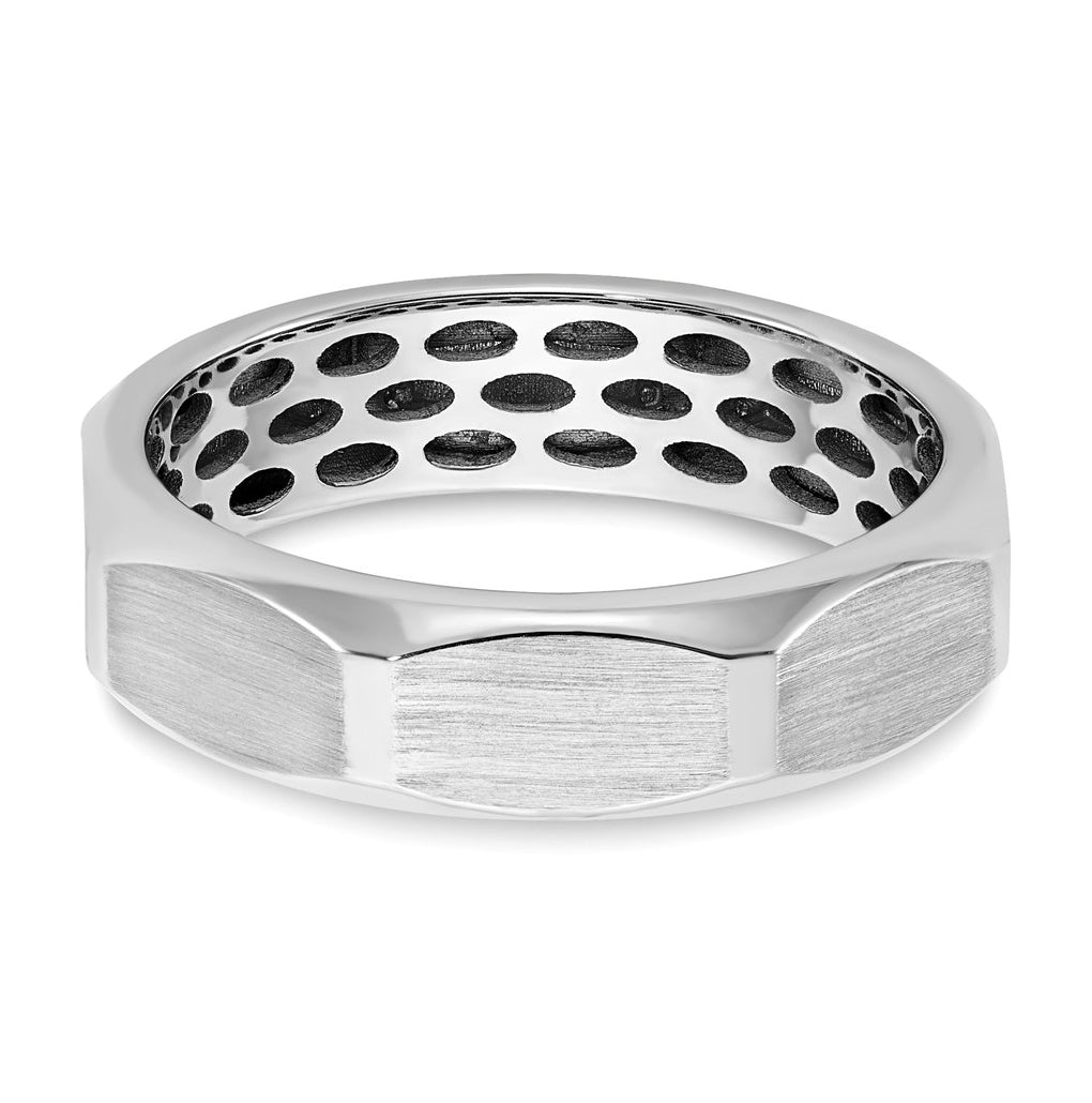 14k Yellow Or White Gold IB Goodman Mens Satin Complete 1/8ct Diamond Ring