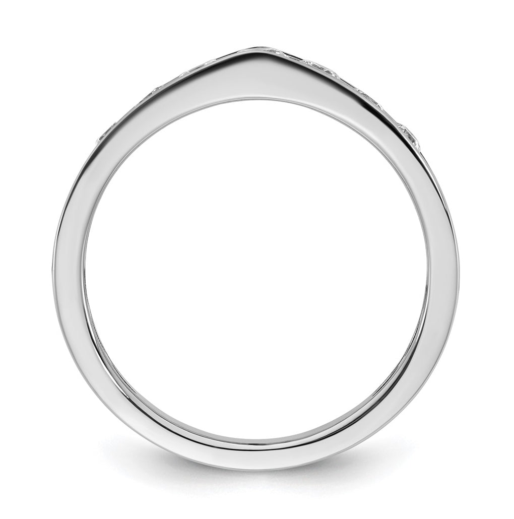 14k White Gold w/Black RH IB Goodman Complete 7-Stone 5/8ct Diamond Ring