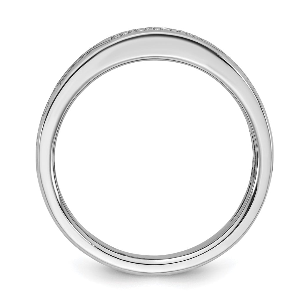 14K Yellow Or White Gold Antiqued IB Goodman Scroll Mens Complete 1/5ct Diamond Ring
