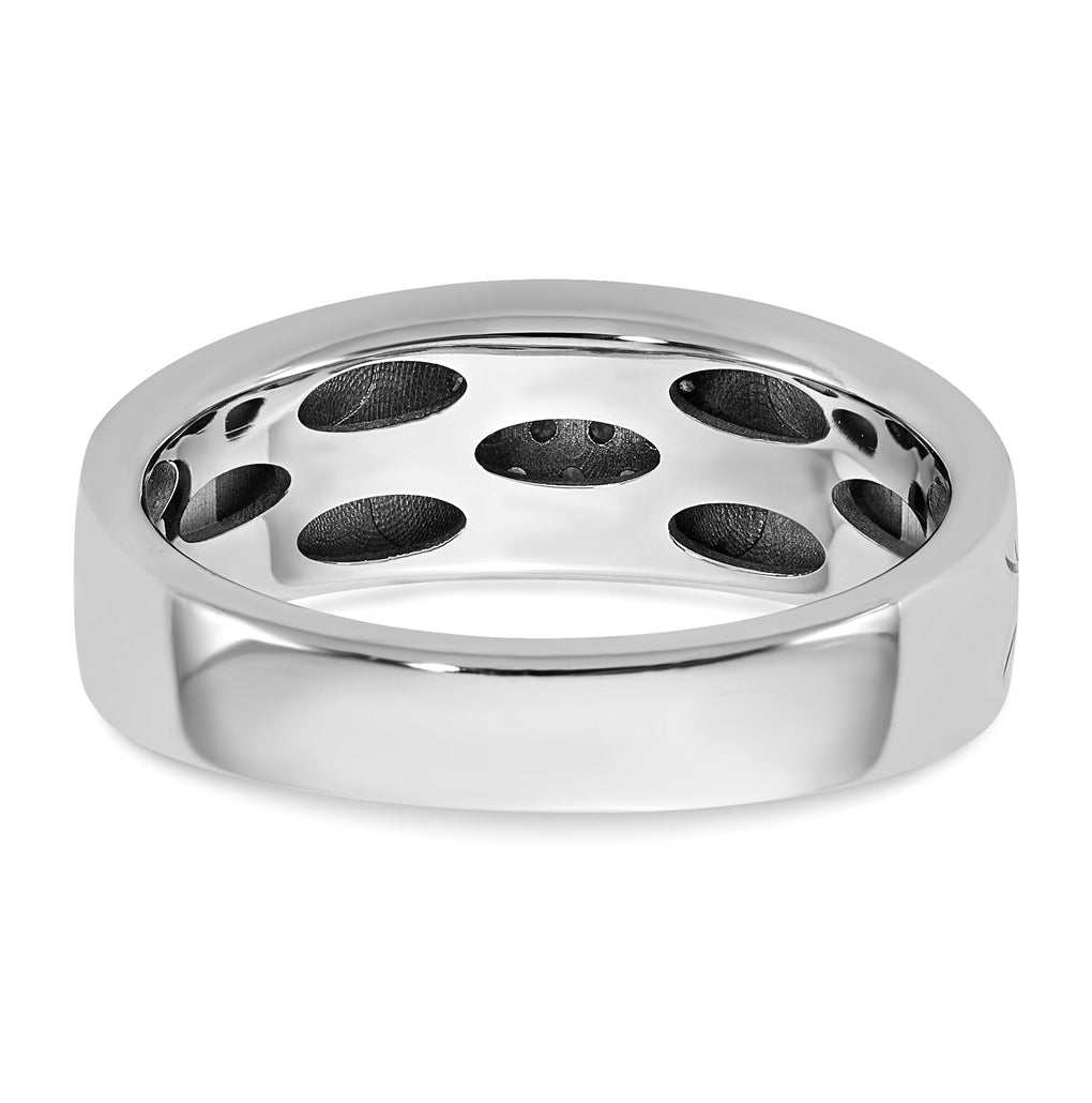 14K Yellow Or White Gold Antiqued IB Goodman Scroll Mens Complete 1/5ct Diamond Ring