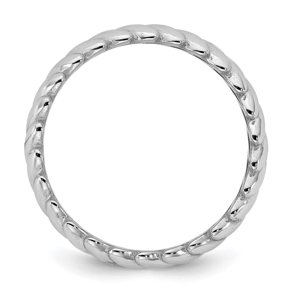 14k Yellow Or White Gold  IB Goodman Mens Polished Twisted 6mm Ring