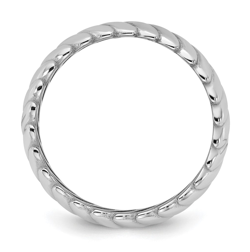 14k Yellow Or White Gold  IB Goodman Mens Polished Twisted 7.7mm Ring