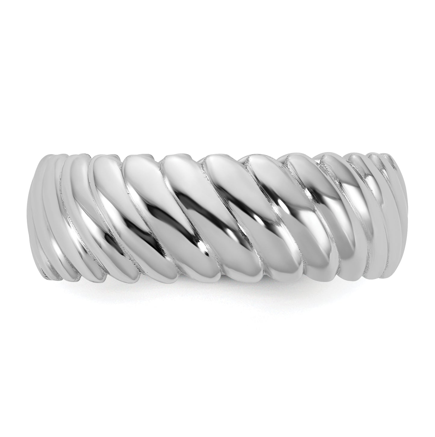 14k Yellow Or White Gold  IB Goodman Mens Polished Twisted 7.7mm Ring