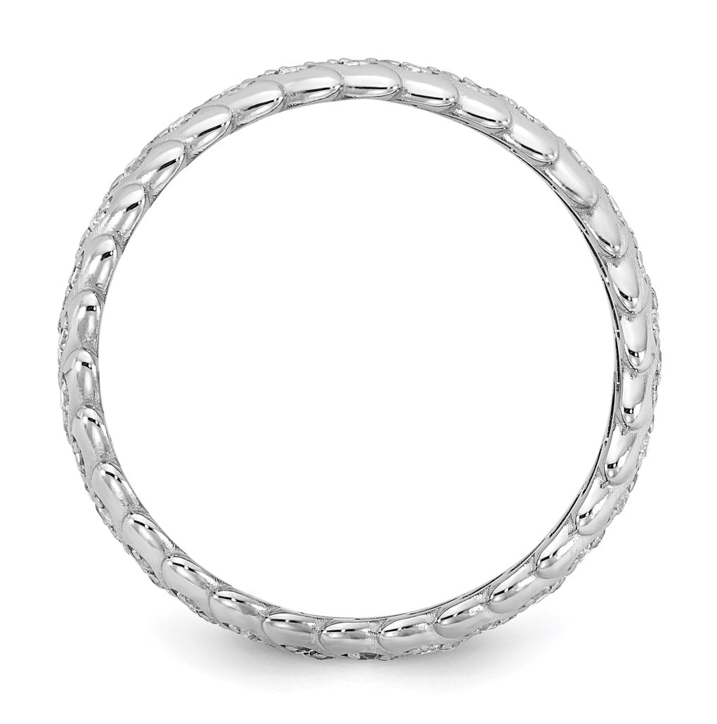 14k Yellow Or White Gold Polished Diamond Band Ring Complete