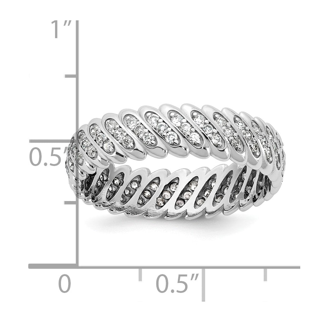 14k Yellow Or White Gold Polished Diamond Band Ring Complete