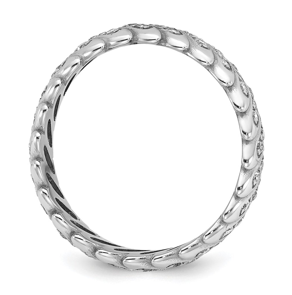 14k Yellow Or White Gold Polished Diamond Band Ring Complete