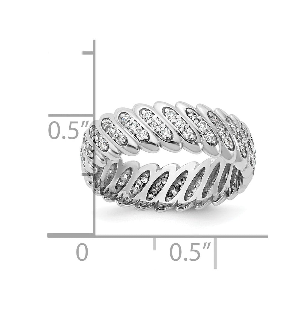 14k Yellow Or White Gold Polished Diamond Band Ring Complete
