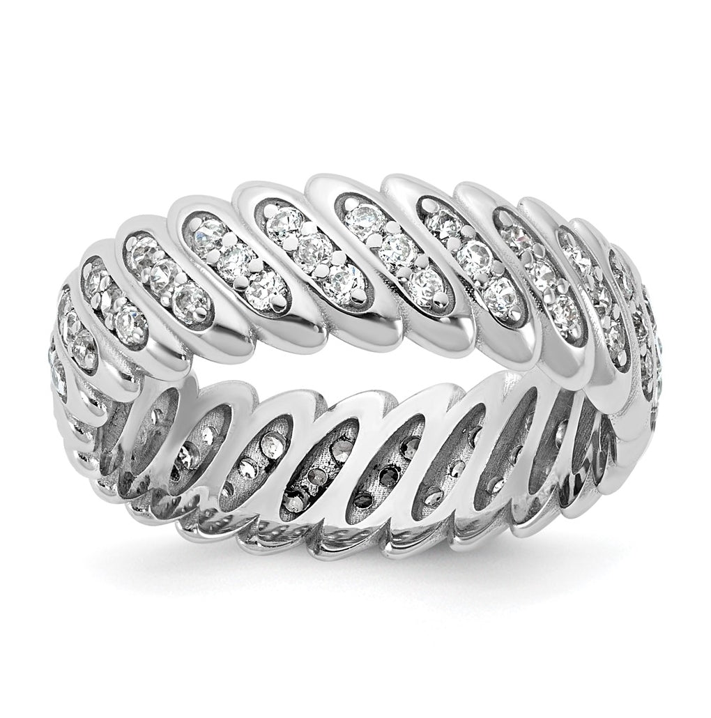14k Yellow Or White Gold Polished Diamond Band Ring Complete