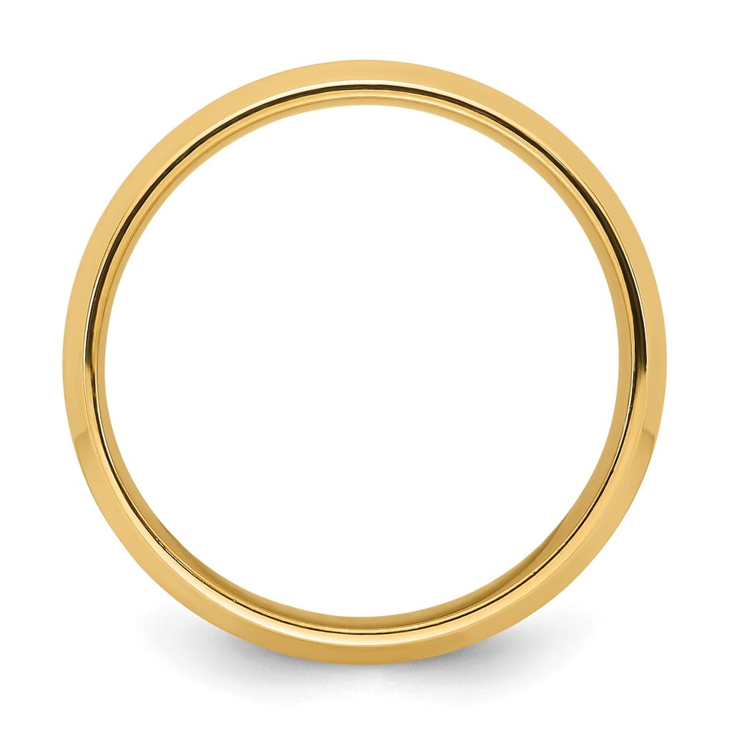 14K Yellow Or White Gold Beveled Edge Comfort Fit Wedding Band