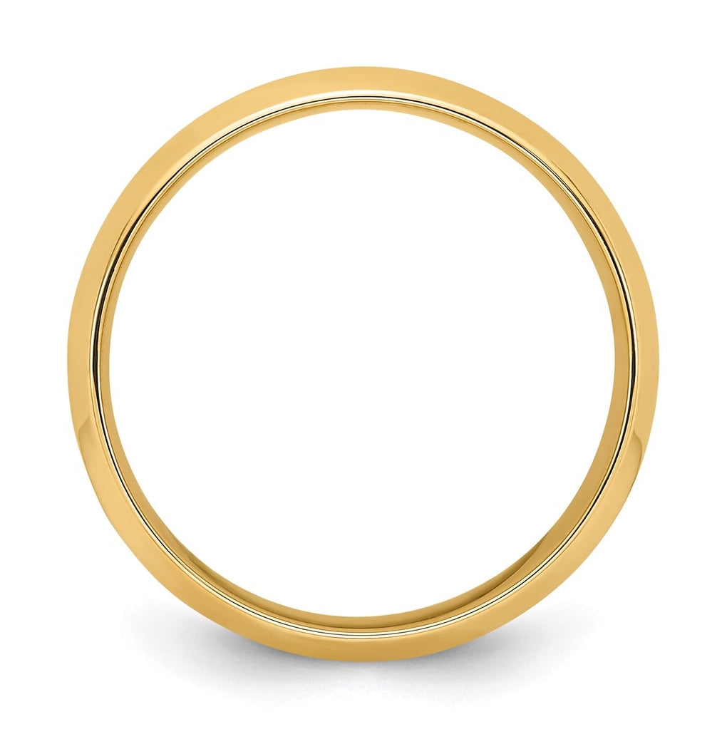 14K Yellow Or White Gold Beveled Edge Comfort Fit Wedding Band