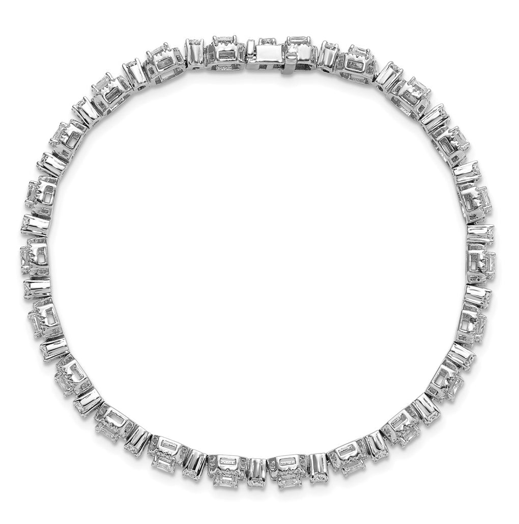 14k White Gold 8 carat Lab Grown Diamond VS+ F+ Complete Fashion Tennis Bracelet