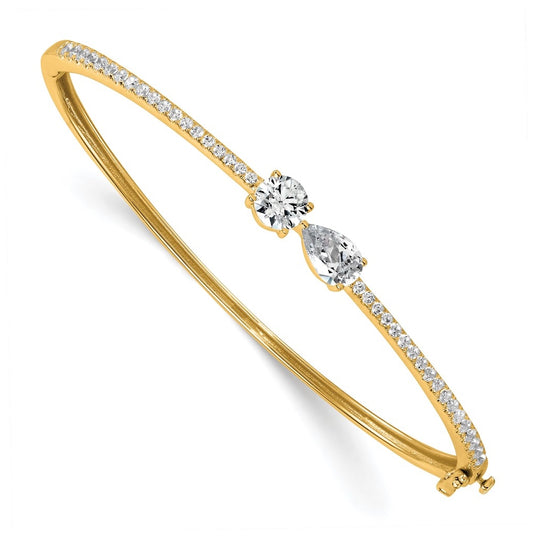 14k Yellow Gold 2 carat Lab Grown Diamond VS+ F+ Complete Bangle