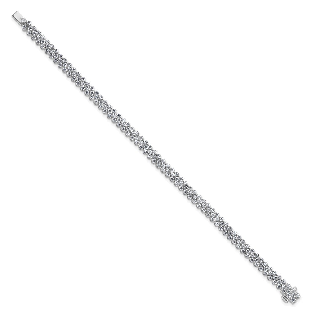14k White Gold 5 carat Lab Grown Diamond VS+ F+ Complete Tennis Bracelet