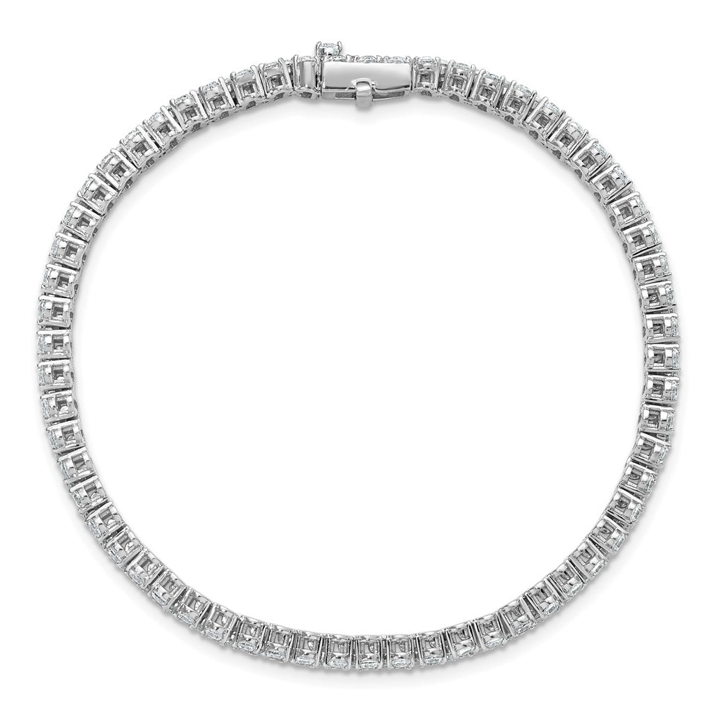 14k White Gold 5 carat Lab Grown Diamond VS+ F+ Complete Tennis Bracelet