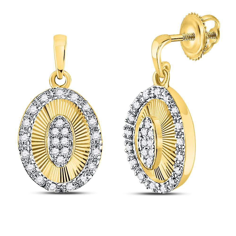 10kt Yellow Gold 1/4ctw Diamond Earring