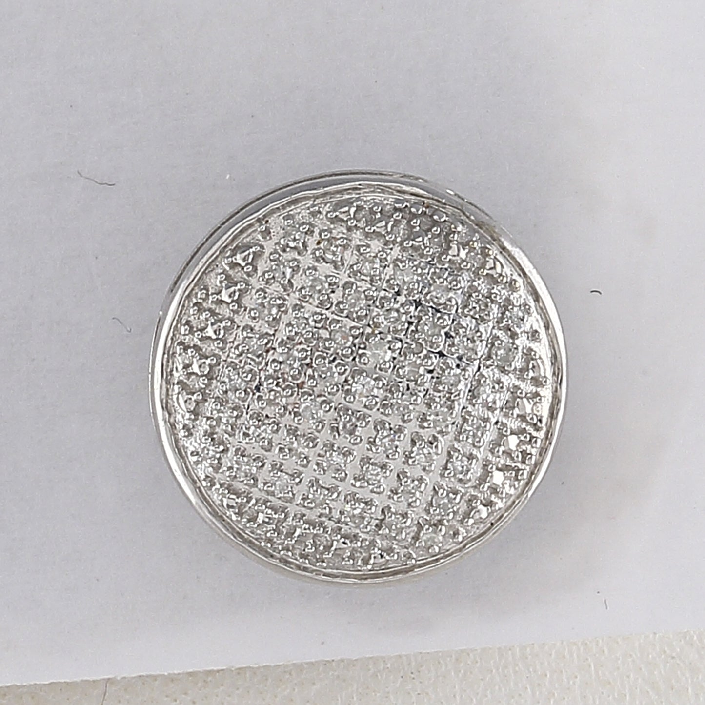 10kt White Gold Round Diamond Circle Earrings 1/4 Cttw