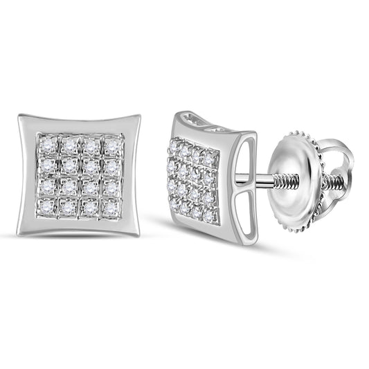 10kt White Gold 1/12 Cttw Diamond Earring