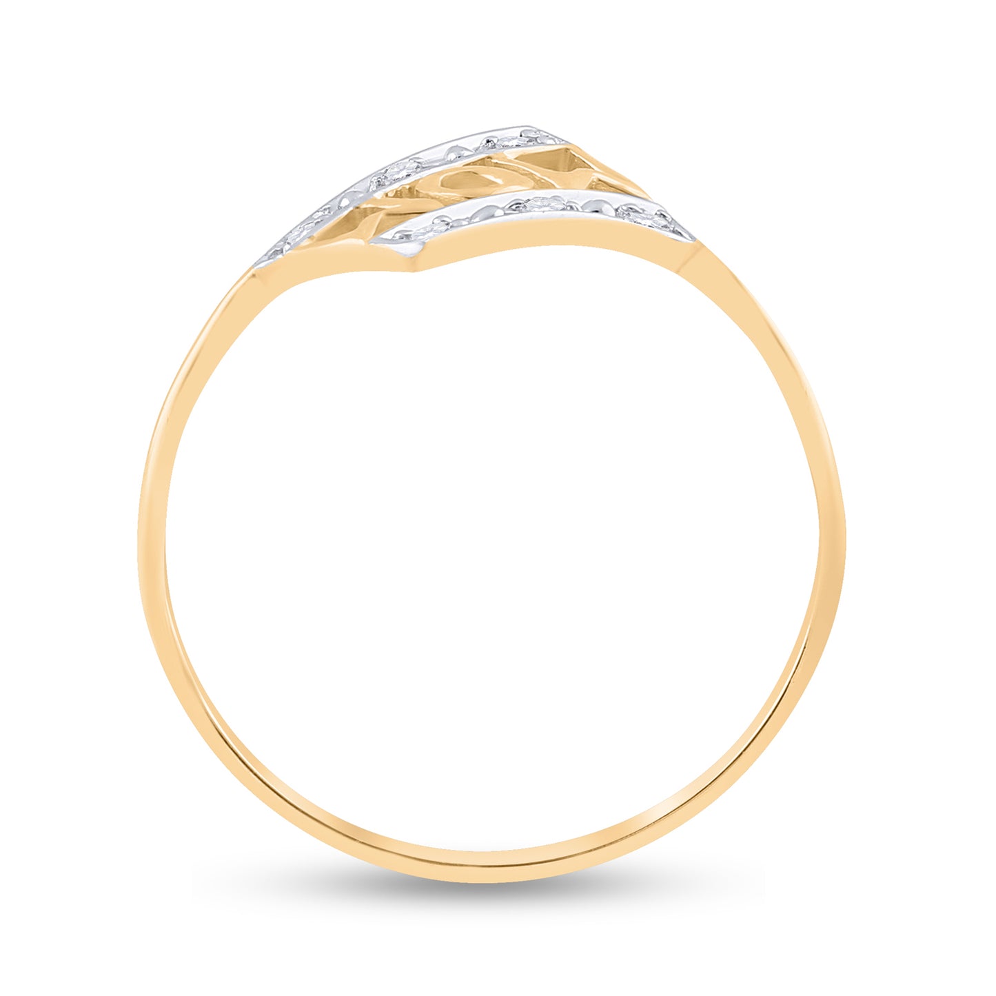 10K Yellow Gold Womens Round Diamond Mom Accent Ring 1/20 Cttw, Womens Size: 5-10