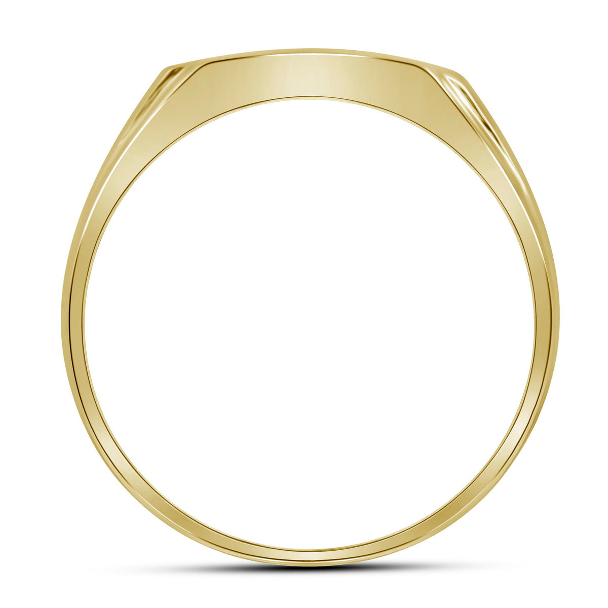 10K Yellow Gold Men's Round Diamond Sq Cluster Ring 1/4ctw, Men's Size: 7-13