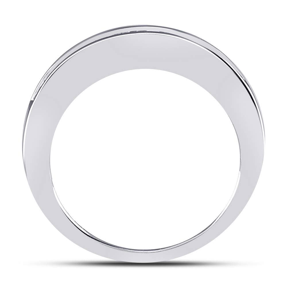 14kt White Gold Womens Round Diamond Wedding Channel Set Wedding Engagement Anniversary Band