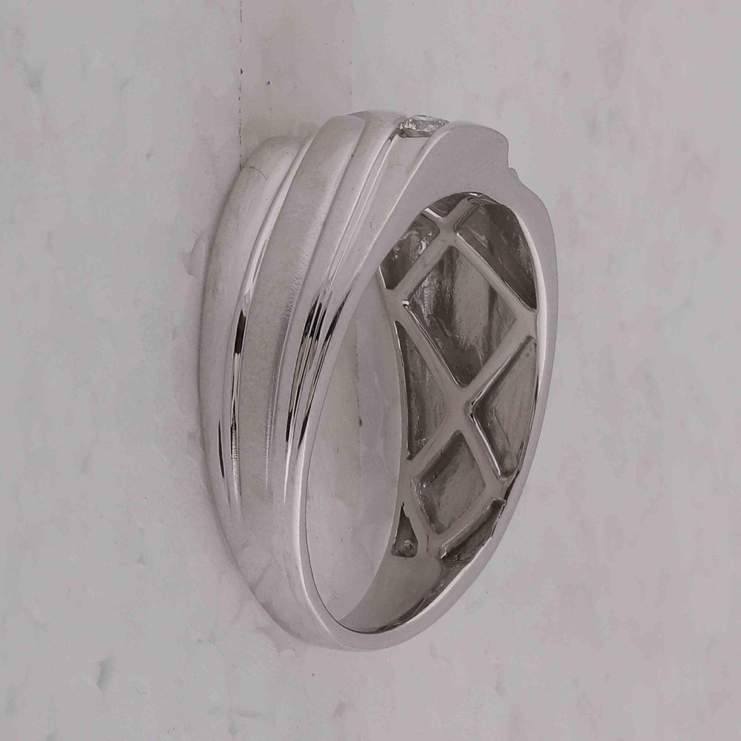 10K White Gold Mens Round Diamond Wedding Band Ring 1/3 Cttw, Mens Size: 7-13
