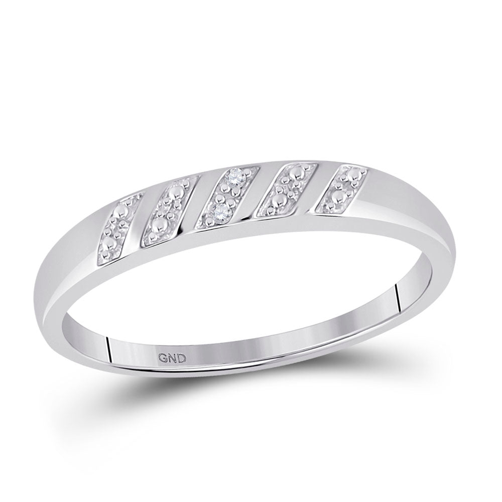 Sterling Silver His Hers Round Diamond Cluster Matching Wedding Set 1/10 Cttw, Womens Size: 5-10, Mens Size: 7-13