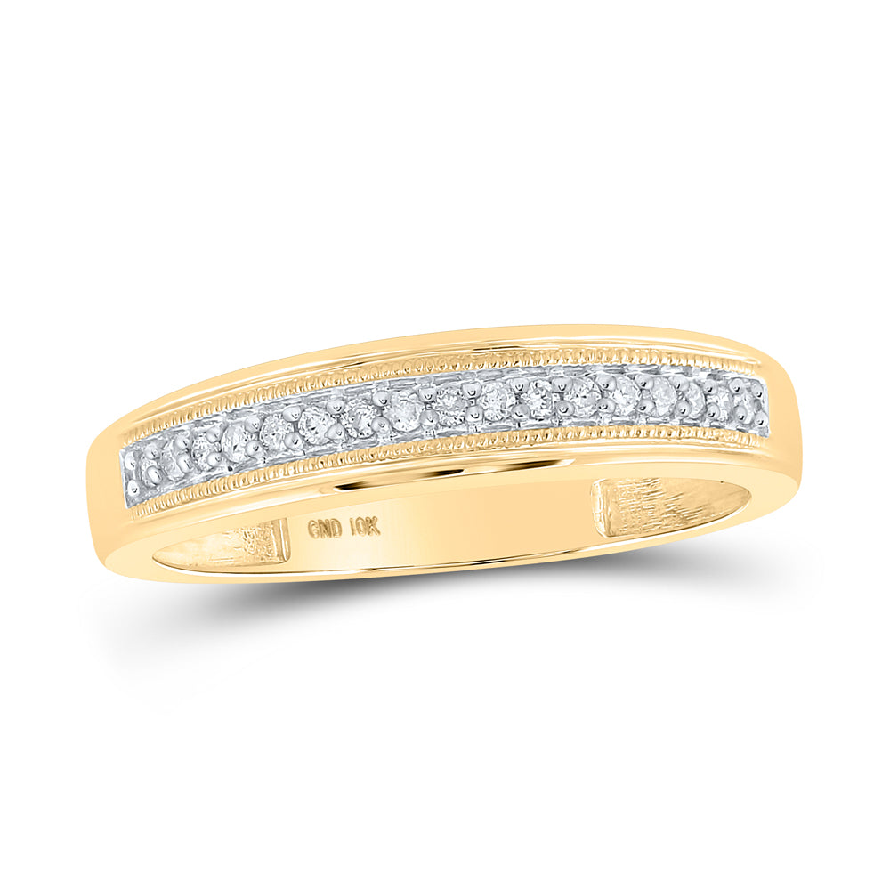 10K Yellow Gold His Hers Round Diamond Cluster Matching Wedding Set 3/8 Cttw, Womens Size: 5-10, Mens Size: 7-13