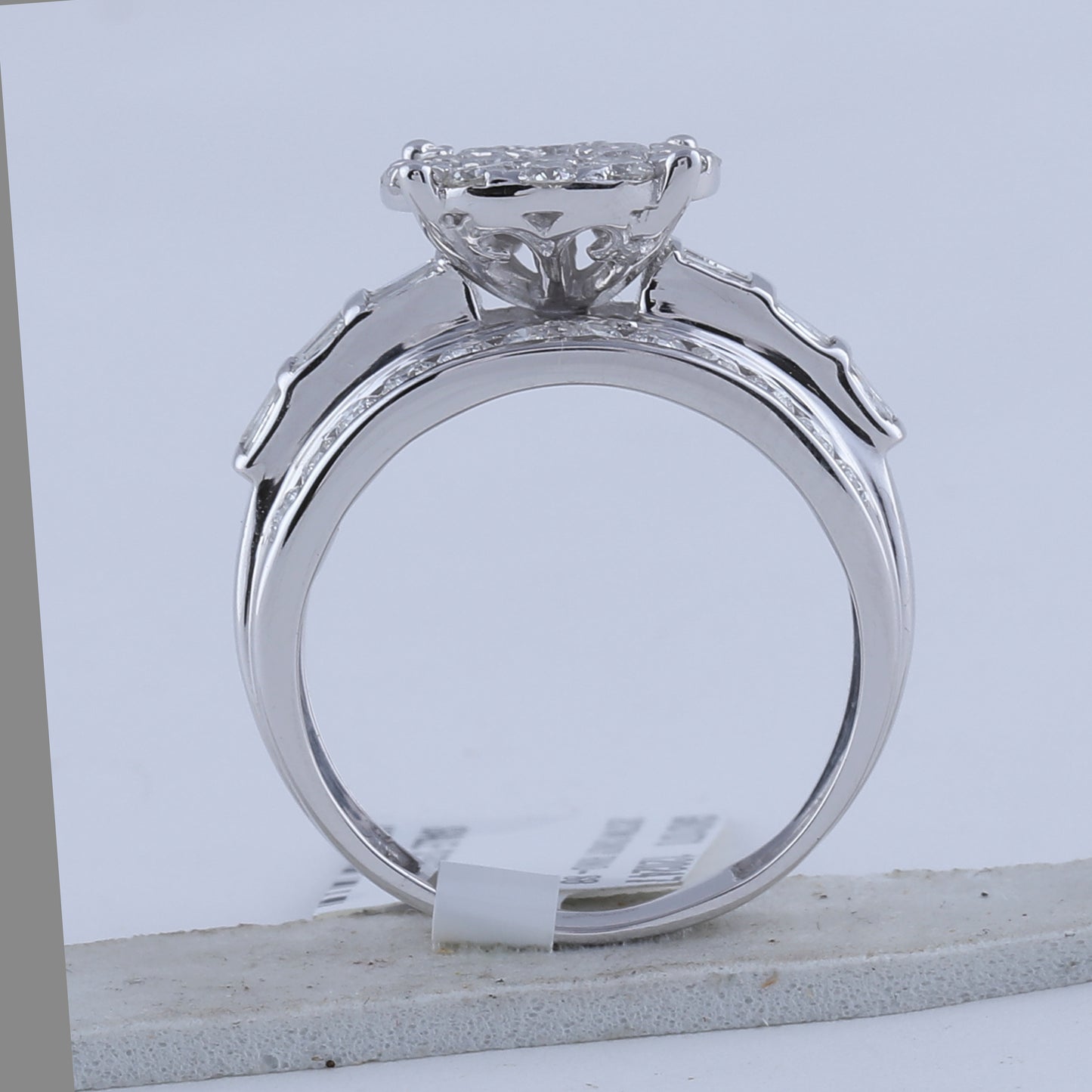 10kt White Gold Womens Round Diamond Cluster Bridal Wedding Engagement Ring 2.00 Cttw