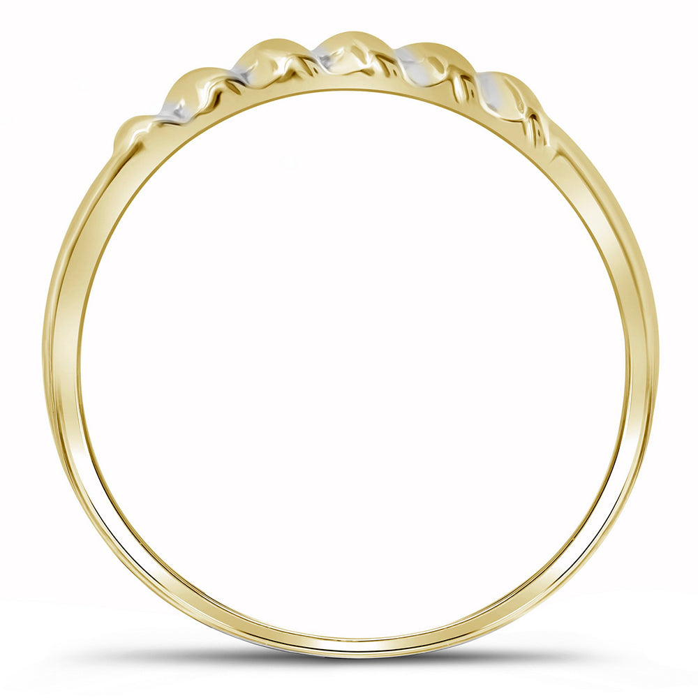 10K Yellow Gold His Hers Round Diamond Cluster Matching Wedding Set 1/10ctw, Womens Size: 5-10, Mens Size: 7-13