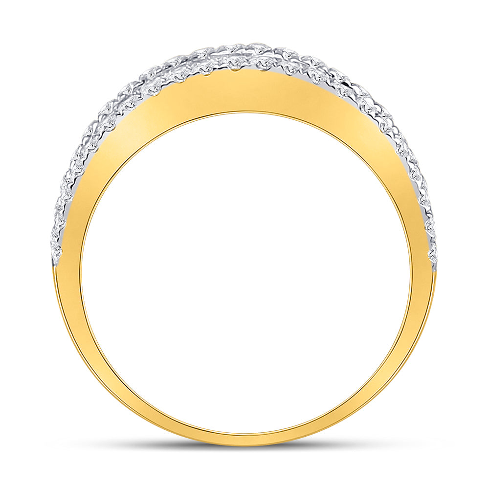 14K Yellow Gold Womens Baguette Diamond Fashion Anniversary Ring 1 Cttw, Womens Size: 5-10