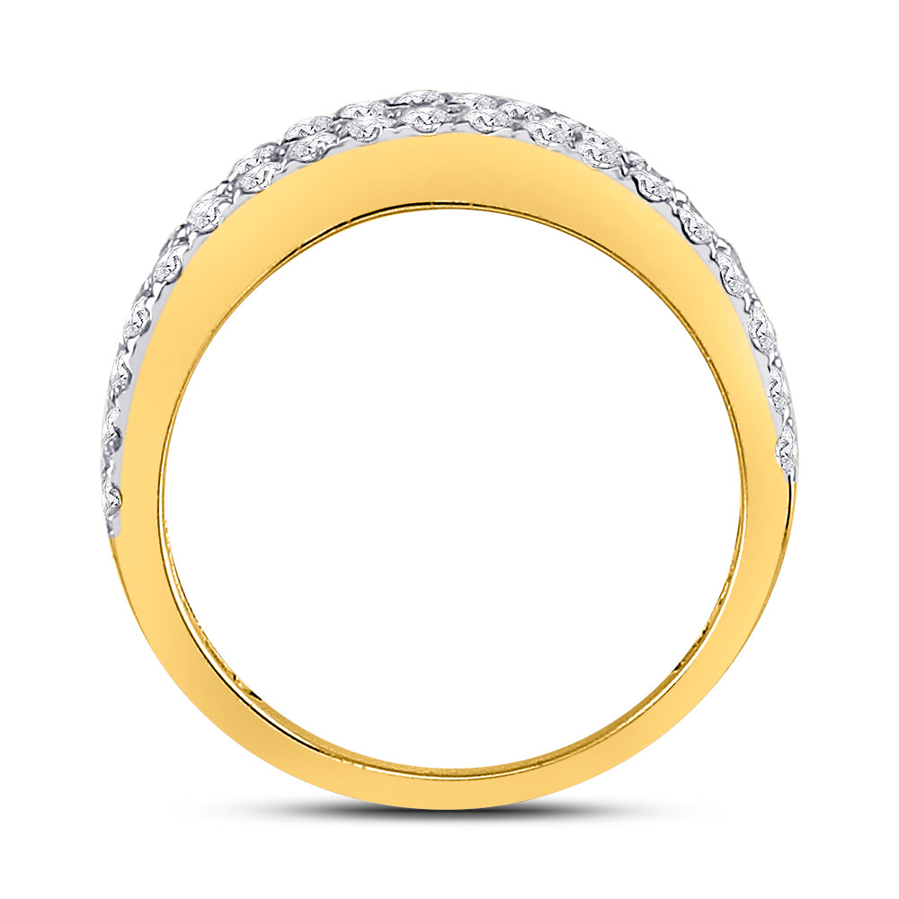 14K Yellow Gold Womens Baguette Diamond Anniversary Ring 1-1/2 Cttw, Womens Size: 5-10