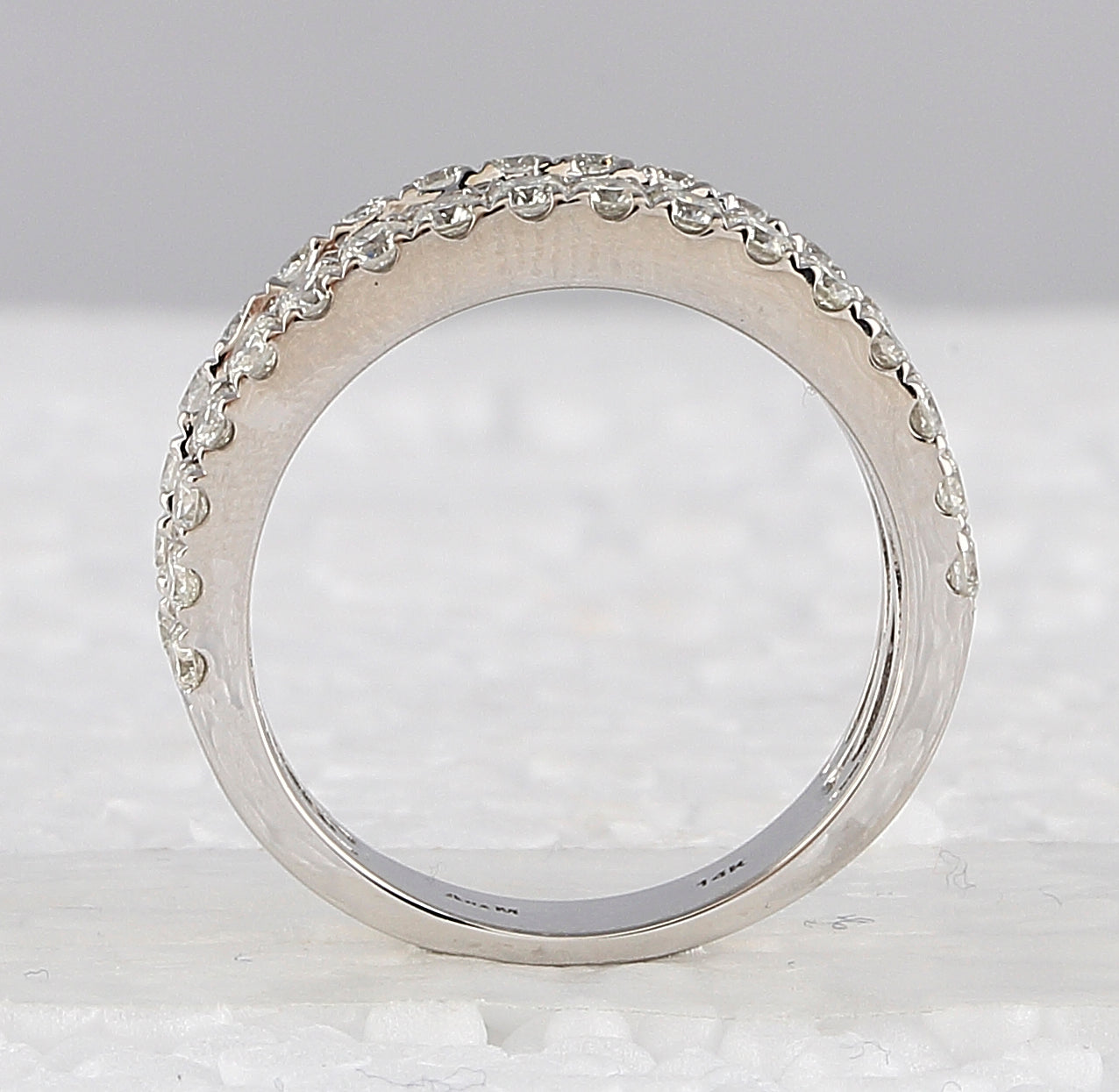 14K White Gold Womens Baguette Diamond Anniversary Ring 2 Cttw, Womens Size: 5-10