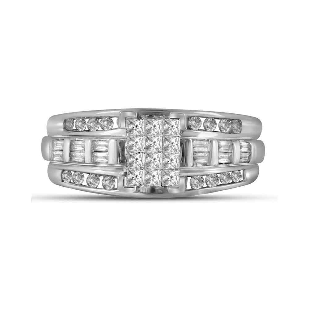 10kt White Gold 1/2 Cttw Diamond Cindy Wedding Engagement Anniversary Ring Size 3.5, Women Size: 5-9
