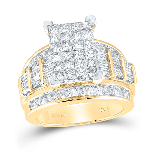 10kt Yellow Gold 3 Cttw Diamond Cindy Wedding Engagement Anniversary Ring, Women Size: 5-9