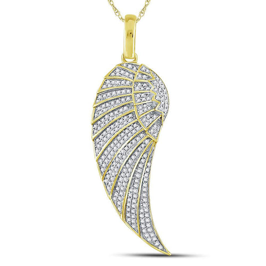 10kt Yellow Gold 5/8 Cttw Diamond Fashion Pendant