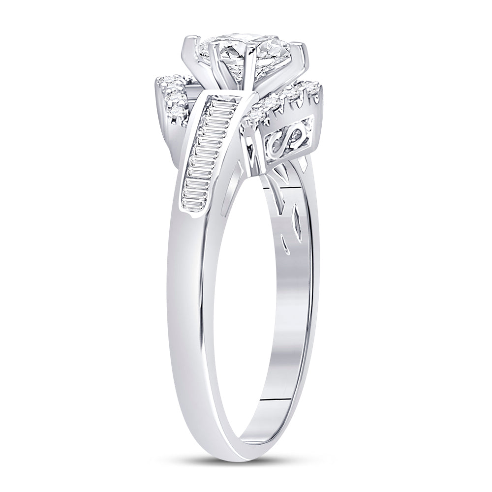 14K White Gold Marquise Diamond Solitaire Bridal Wedding Engagement Ring 3/4 Cttw, Womens Size: 5-10