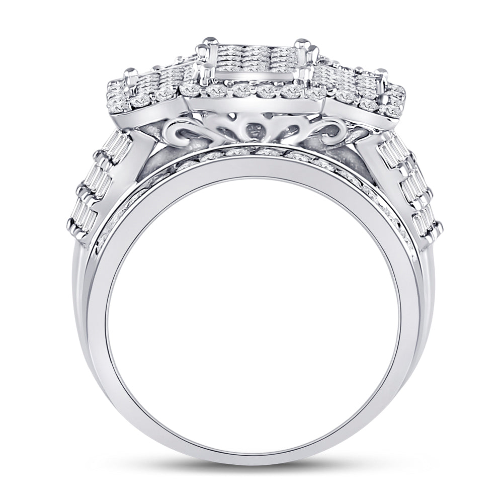 10kt White Gold 2 Cttw Diamond Invisible Ring