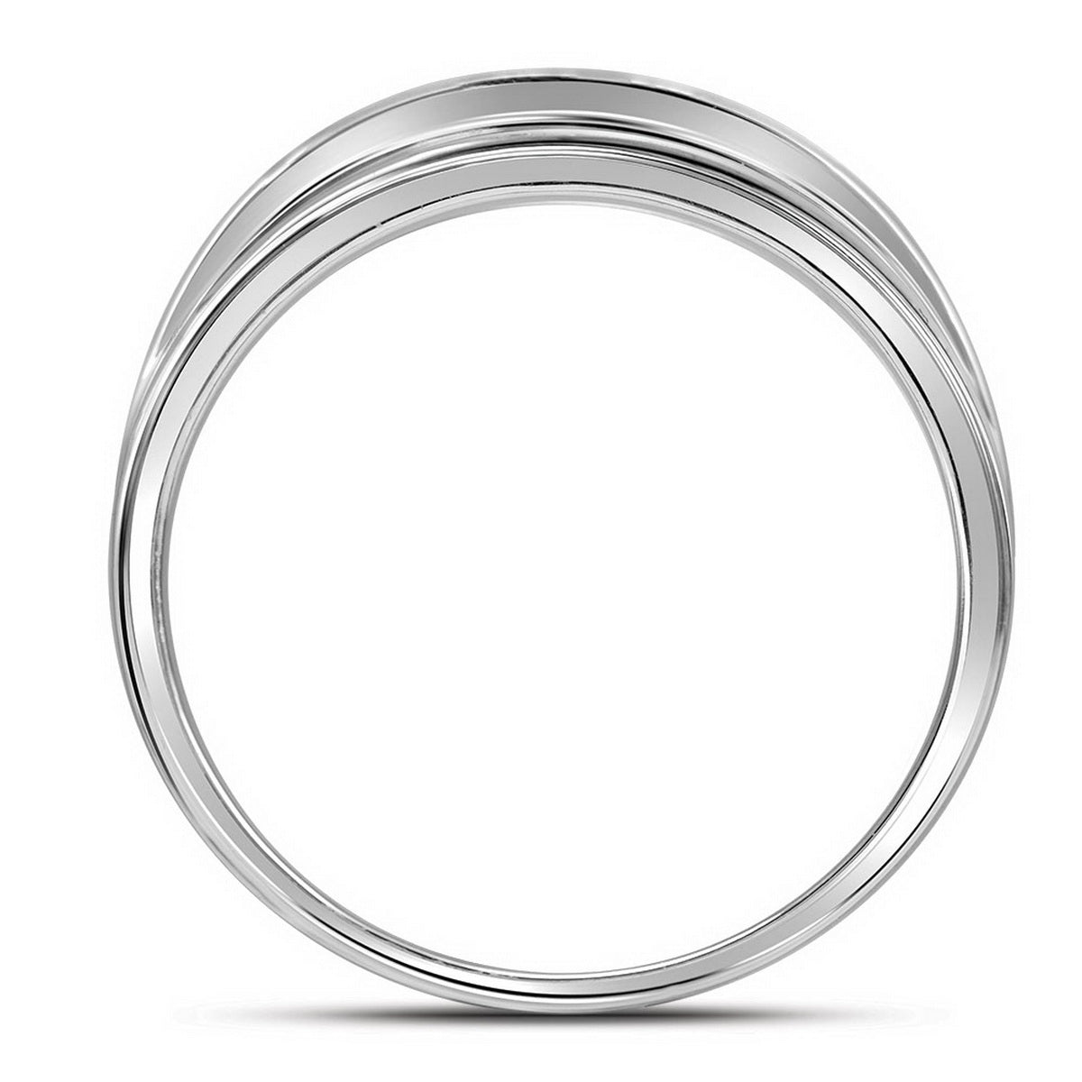 10K White Gold Mens Round Diamond Wedding Channel-Set Band Ring 3/4 Cttw, Mens Size: 7-13