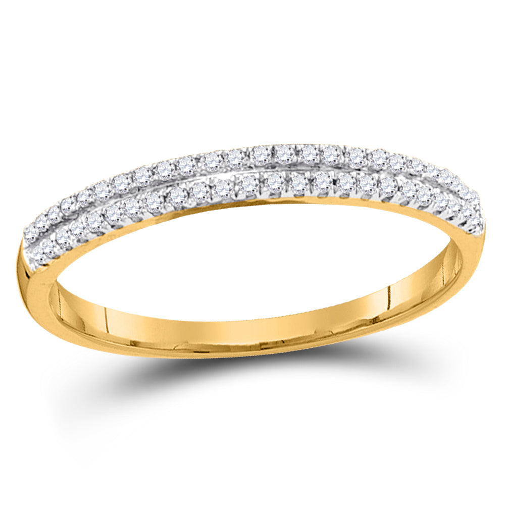 10kt Yellow Gold 1/6 Cttw Diamond Bridal Wedding Engagement Anniversary Womens Band Size 8, Women Size: 5-9