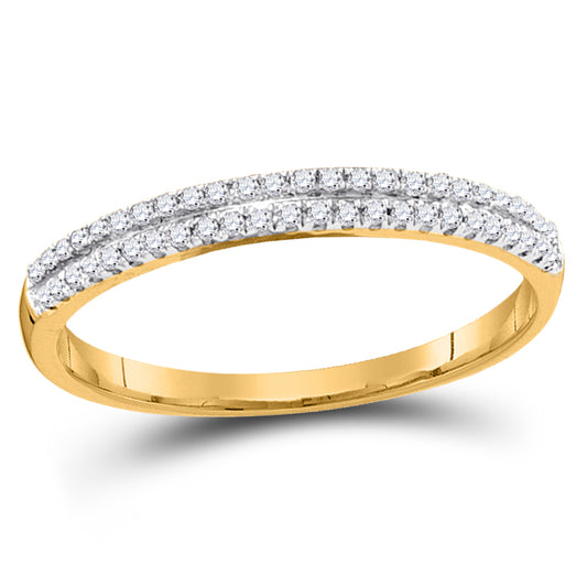 10kt Yellow Gold 1/6 Cttw Diamond Bridal Wedding Engagement Anniversary Womens Band Size 8, Women Size: 5-9