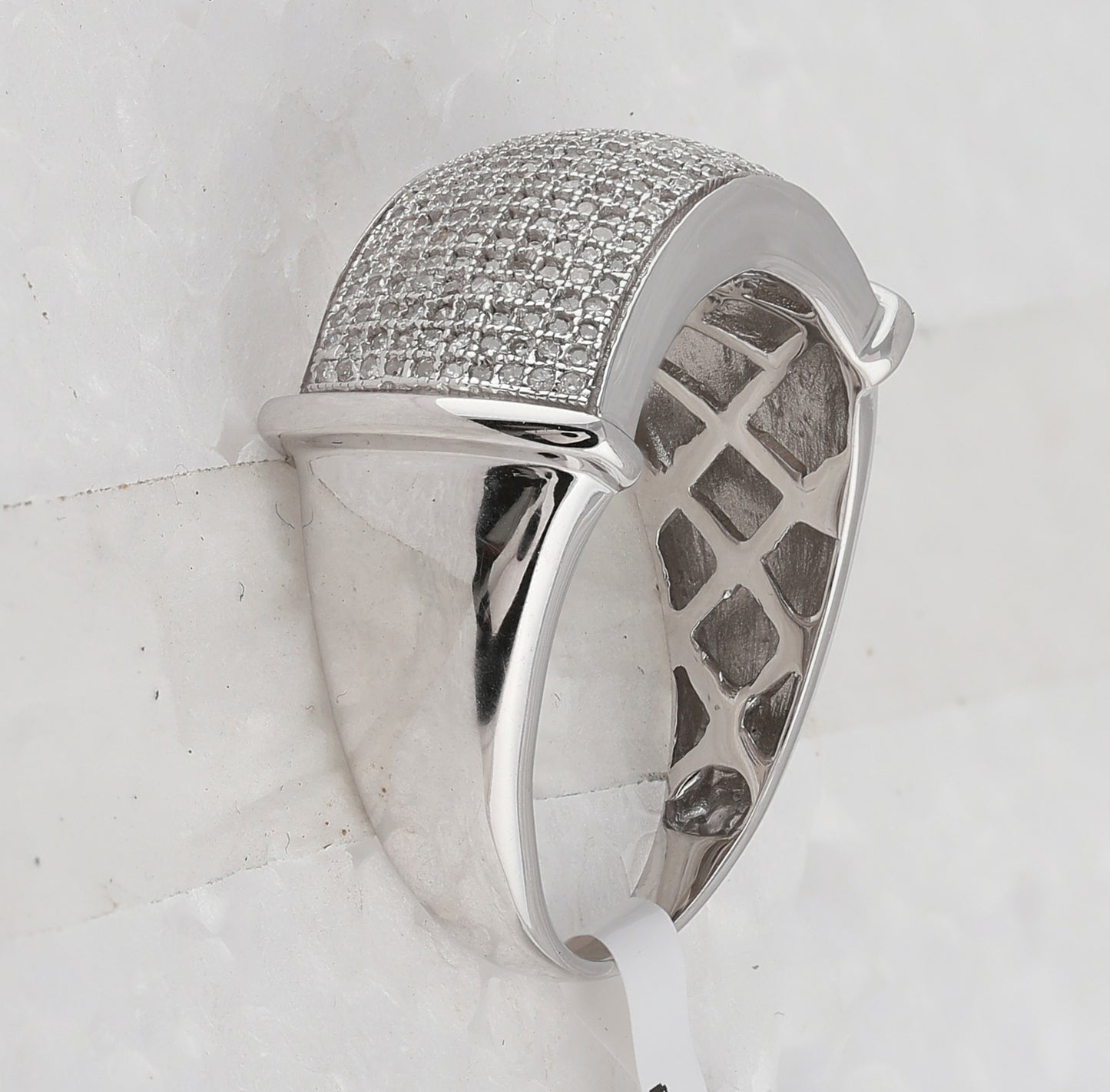 Sterling Silver Mens Round Diamond Band Ring 1/2 Cttw, Mens Size: 7-13