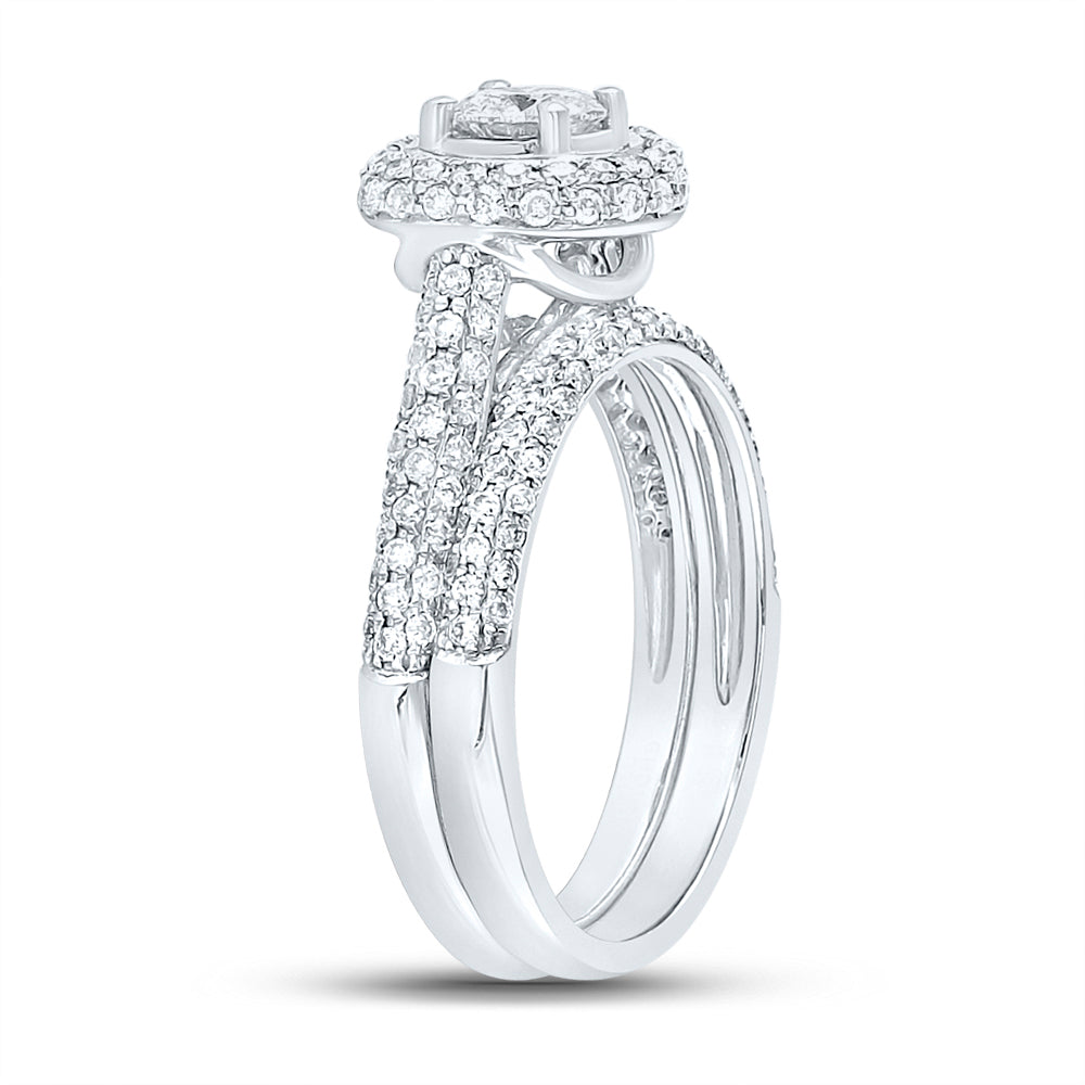 14kt White Gold 1 1/4ct Diamond 3/8ct-crd B. Set Size 8